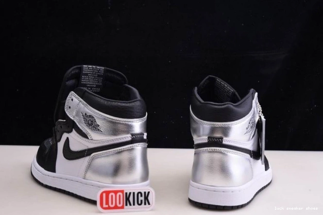 Rep LUCY HIGH WMNS CD0461-001 OG AIR SILVER JORDAN TOE 1 0722